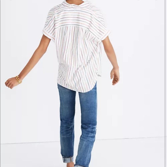 Madewell Central Shirt in Sadie Stripe - Picture 3 of 13